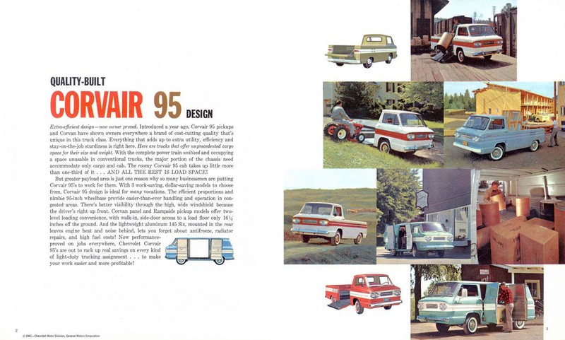 1962 Chevrolet Corvair Truck Brochure Page 7